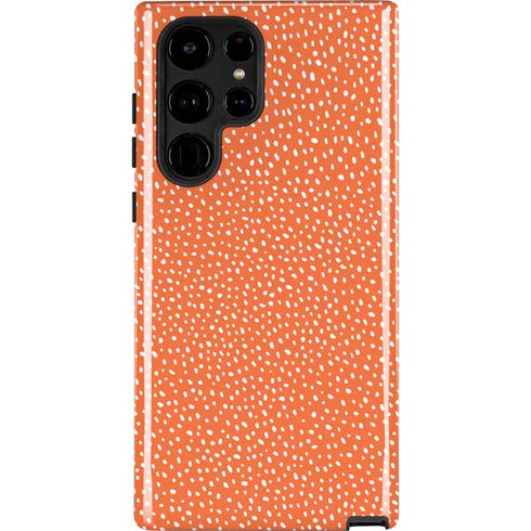 Orange Spots Galaxy Cases